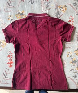 Burgundy Polo Top