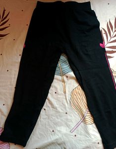 Women Adidas Black &amp; Pink Capri