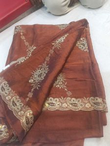 Embroidered Silk Saree