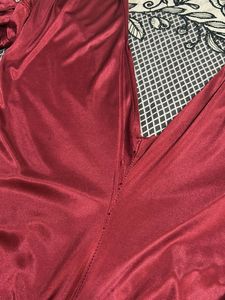 Satin Night suit with Lace Trim