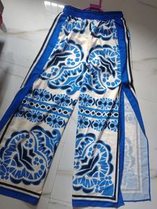 Boho Blue &amp; White Patterned Pants