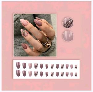 Mauve Pink Almond Press-On Nails
