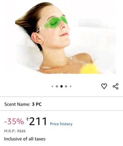3x Alovera Cold Eye Mask Packs