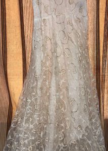 Elegant White Embroidered Gown