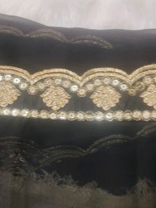 Party Wear Black Saree