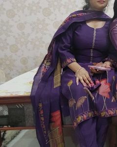 Purple Floral Print Salwar Kameez|Price Slashed😍