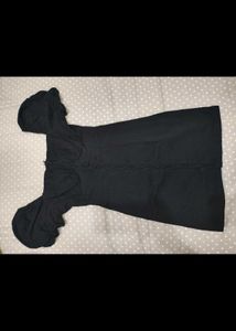 Chic Black Ruched Mini Dress