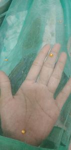 Teal &amp; Gold Embroidered Saree