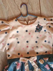 Girls' Floral &amp; Polka Dot Dress