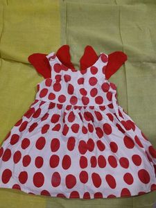 Cute Polka Dot Dress with Bow