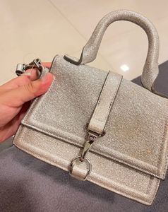H&amp;M Silver Glitter Mini Handbag