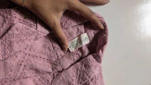 Stylish Pink Textured Shirt