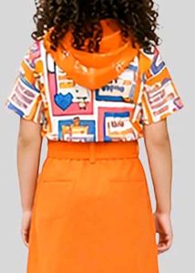 Cute Orange Skirt Set for Girls