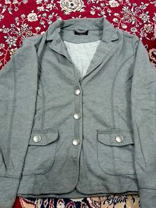 Gray Casual Blazer