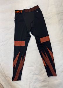 Adidas Black &amp; Orange Athletic Tights