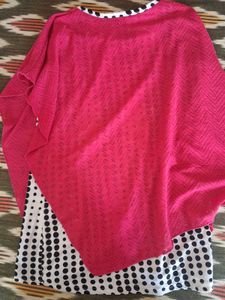 Vibrant Pink Chevron Pattern Top