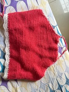 Red Crocheted Crop Top
