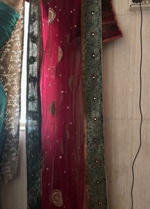 Embroidered Net Dupatta