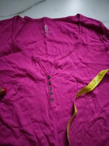 Women's Pink Long Sleeve Top