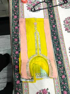 fresh women suit Vibrant Striped Embroidered Kurta
