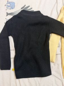 Turtleneck Sweaters - Black &amp; Yellow