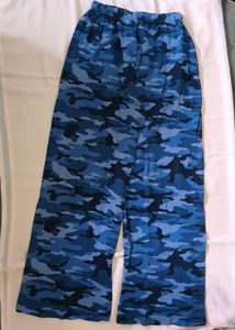 Stylish Blue Army Print Nightwear