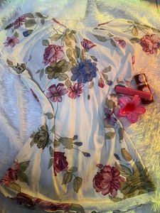 A White Floral Top