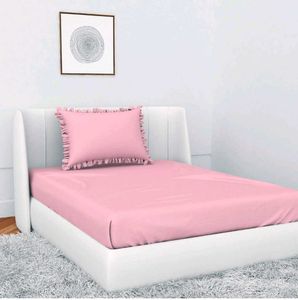 Pink Bedsheet & Pillow Cover Set