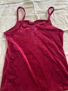 Velvet Spaghetti Top
