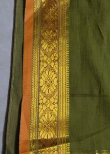 Elegant Green Saree with Gold Border