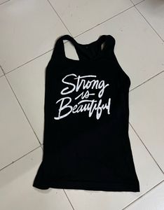Black "Strong is Beautiful" Tank Top