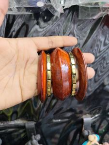 Emerald Green Bangles with Gold Accents