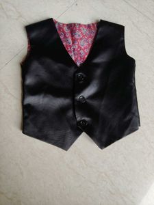 Elegant Black Formal Vest  coat