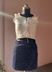 Zara Ruched Mini Skirt
