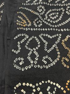 Elegant Black Bandhani Saree