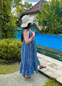 Blue Striped Sundress