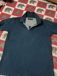 Men's Blue Collared T-Shirt
