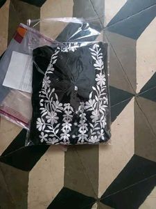 Stylish Black Embroidered Kurta