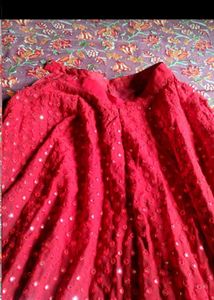 Red Sequined Lehenga Choli