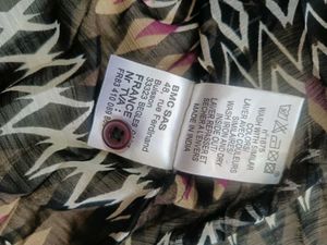 Sheer Geometric Print Button-Up Shirt