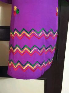 Purple Embroidered Tunic