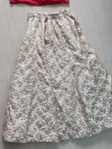 Elegant Red &amp; Beige Lehenga Choli