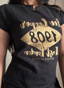 Lee Cooper Black Graphic T-Shirt