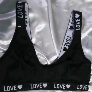 Black Thong with "LOVE panty