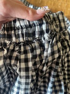 Tierd A-line Gingham Skirt