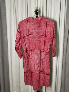Red Printed Cotton Kurta
