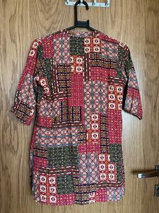 Vibrant Patchwork Print Kurta