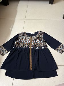 Stylish Navy Blue Printed Kurta