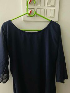 Elegant Navy Blue Kurta Top
