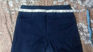 Dark Blue Jeggings | Elastic Waist | Stretchable |